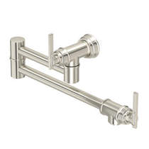 Perrin & Rowe Southbank Wall Mounted Pot Filler Kitchen Tap (Pewter).