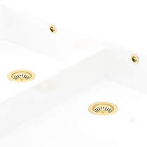 Perrin & Rowe Wastes Double Bowl Sink Waste and Overflow Kit (Gold).