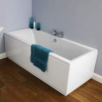 Crown Baths Asselby Double Ended Acrylic Bath & Panels. 1700x700mm.