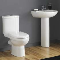 Crown Ceramics Ivo 4 Piece Bathroom Suite With 550mm Basin (1 Tap Hole).