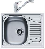 Pyramis Sparta Kitchen Sink, Waste & Tap. 620x500mm (Reversible).