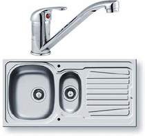 Pyramis Sparta Kitchen Sink, Tap & Waste. 1000x500mm (1.5 Bowl).