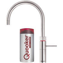Quooker Fusion Round Boiling Water Kitchen Tap. COMBI (Stainless Steel).