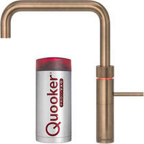 Quooker Fusion Square Boiling Water Kitchen Tap. PRO7 (Patinated Brass).