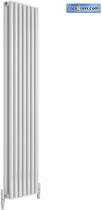 Reina radiators round double vertical radiator (white). 413x1800mm.