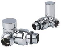 Reina Radiators Crova Corner Radiator Valves (Chrome).