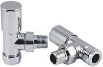 Reina radiators portland angled radiator valves (chrome).