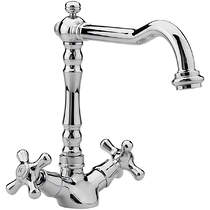 Regal Classic Kitchen Tap With Crosshead Handles (Chrome).