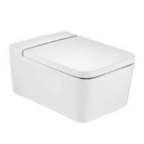 Roca Toilets Inspira Square Rimless Wall Hung Toilet Pan & Seat.