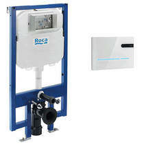 Roca Frames Compact Frame, Dual Cistern & EP2 Electronic Panel (White).