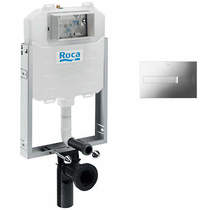 Roca Frames In-Wall WC Compact Tank & PL2 Dual Flush Panel (Chrome).