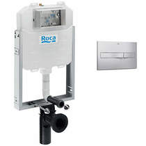 Roca Frames In-Wall WC Compact Tank & PL2 Dual Flush Panel (Grey).