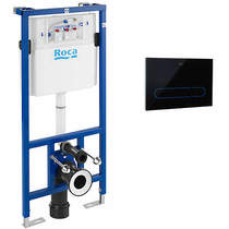 Roca Frames PRO WC Frame, Dual Cistern & EP1 Electronic Panel (Black).