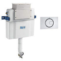 Roca Frames Low Height Concealed Cistern & PL4 Dual Flush Panel (Chrome).