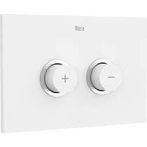 Roca Panels PL10 (DUPLO ONE) - Dual Flush Plate, Pneumatic Activation (White)