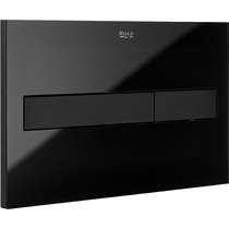 Roca Panels PL7 (DUPLO ONE) - Dual Flush Plate (Black Glass)