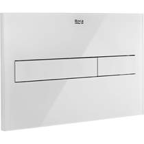 Roca Panels PL7 (DUPLO ONE) - Dual Flush Plate (White Glass)