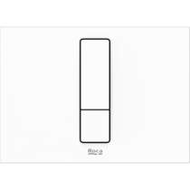 Roca Panels PS4 (DUPLO S) - Dual Flush Plate (Matt White)