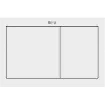 Roca Panels PS1 (DUPLO S) - Dual Flush Plate (Matt White)