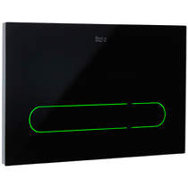 Roca Panels EP1 (DUPLO ONE) - Dual Flush Plate With Sensor Or Automatic (Black Glass)