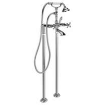 Tre Mercati Allora Floor Standing Bath Shower Mixer Tap & Kit (Chrome).
