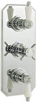 Nuie Showers Traditional Thermostatic Triple Concealed Shower Valve.