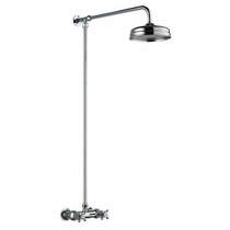 Nuie Showers Traditional Thermostatic Shower Valve With Rigid Riser (Chrome).