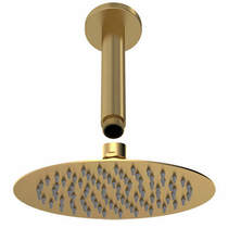 Nuie Showers Round Shower Head & Ceiling Mounting Arm (Br Brass).