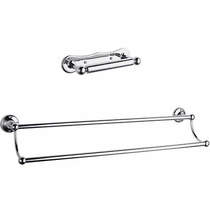 Ultra Accessories Toilet Roll Holder & Towel Rail Pack (Chrome).