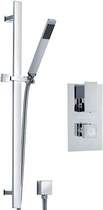 Hudson Reed Art Twin Thermostatic Shower Valve & Slide Rail Kit (Chrome).