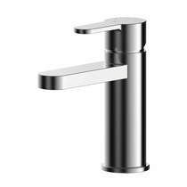 Nuie arvan eco basin mixer tap with push button waste (chrome).