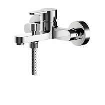 Nuie Arvan Wall Mounted Bath Shower Mixer Tap With Kit (Chrome).