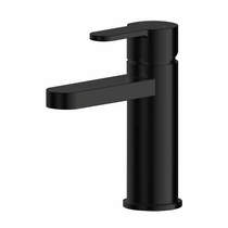 Nuie Arvan Basin Mixer Tap With Push Button Waste (Matt Black).