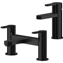 Nuie Arvan Basin & Bath Filler Tap Pack (Matt Black).