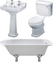 Hudson Reed Suites Barnsbury 1700mm Single Ended Bath With Toilet & Basin.