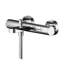 Nuie Binsey Wall Mounted Thermostatic Bath Shower Mixer Tap (Chrome).