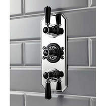 Hudson Reed Topaz Thermostatic Shower Valve With Black Handles (2 Way).