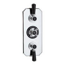 Hudson Reed Topaz Thermostatic Shower Valve With Black Handles (3 Way).