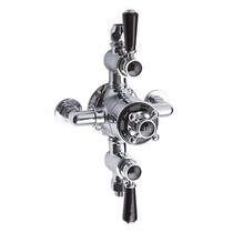 Hudson Reed Topaz Thermostatic Shower Valve With Black Handles (2 Way).