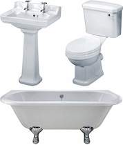 Hudson Reed Suites BTW 1700mm Double Ended Bath With Toilet & Basin.