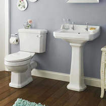 Old London Richmond Traditional Suite, Toilet, 600mm Basin & Ped (2TH).