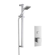 Nuie Showers Concealed Push Button Shower Valve With Slide Rail Kit (Chrome).