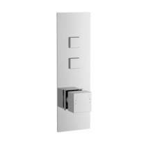 Nuie Showers Concealed Push Button Shower Valve (2 Outlets, Chrome).