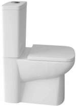 Hudson Reed Ceramics Flush To Wall Toilet Pan, Cistern & Soft Close Seat.