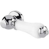 Toliet Accessories Ceramic handled WC toilet lever (Chrome).