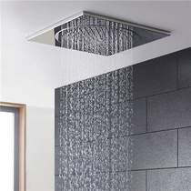 Hudson reed showers square ceiling tile fixed shower head. 500x500mm.