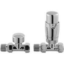 Towel Rails Luxury Straight Thermostatic Radiator Valves Pack (Pair).