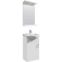 Italia Furniture Vanity Unit Pack With Type 1 Basin & Mirror (450mm, White).