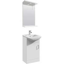 Italia Furniture Vanity Unit Pack With Type 2 Basin & Mirror (450mm, White).