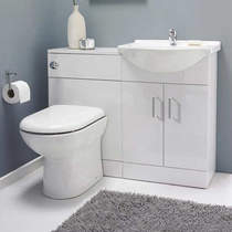 Italia Furniture Vanity Pack With Pan & Square Basin 1050mm (RH, White).